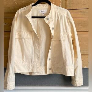 Anthropologie Butter Yellow Jean Jacket